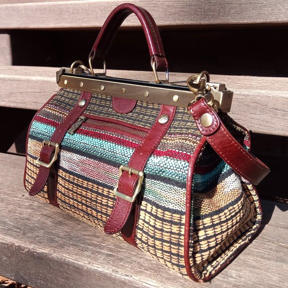 Patricia Nash Multicolor Woven Satchel - Picture 1 of 15